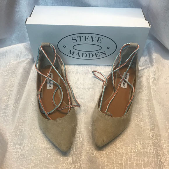 Make an offer Steven Madden suede flats SZ 8.5 - Picture 2 of 6